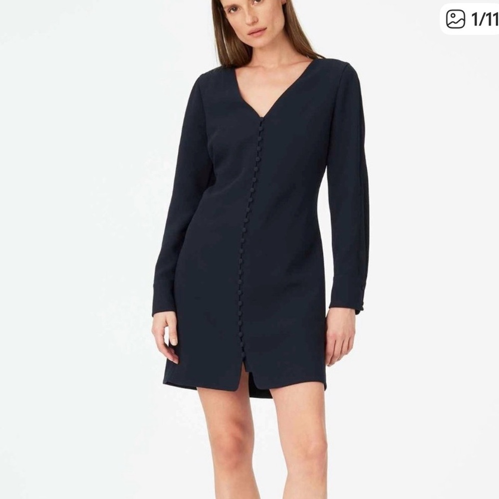 Club Monaco Navy Blue Long Sleeve Dress